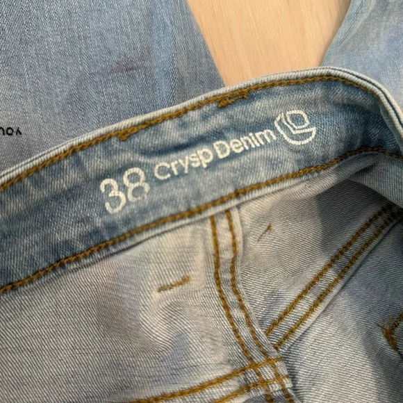Crysp Denim Distressed Ripped Graphic Jean Light Wash Denim Men 38 Grunge Skater